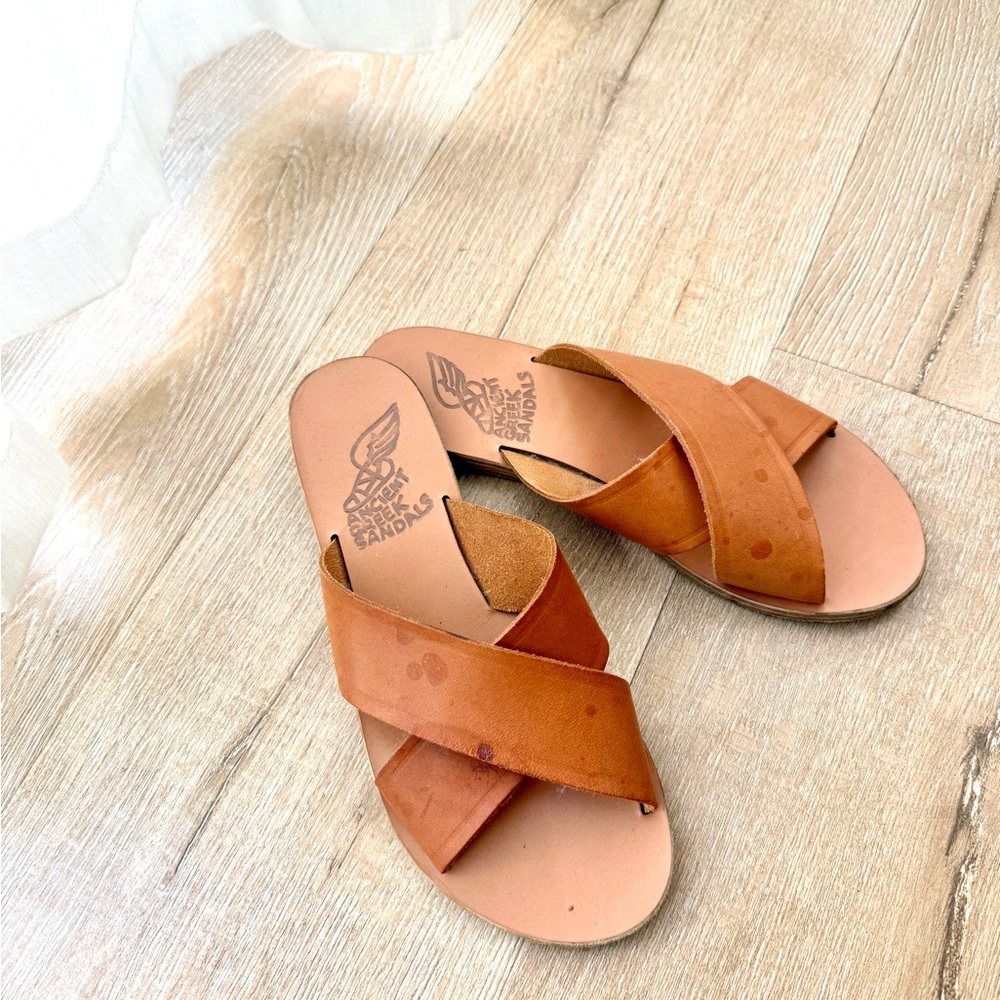 Ancient Greek Sandals Brown Leather Sandals